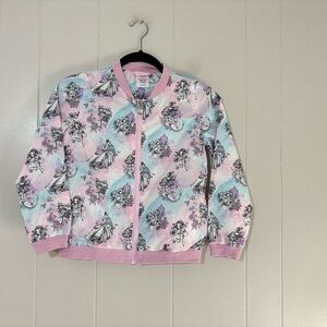 Walt Disney World Princess Water Colors Satin Light Weight Jacket Girls Size 7/8